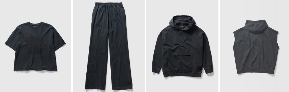 Champion hoodies, sweatshirts, and tshirts all black