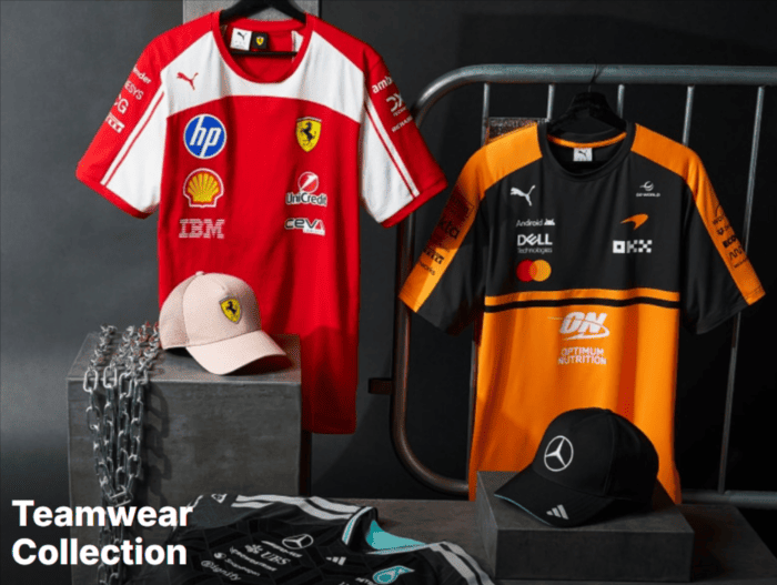 An example of a F1 Store category you can save on with an F1 Store voucher code