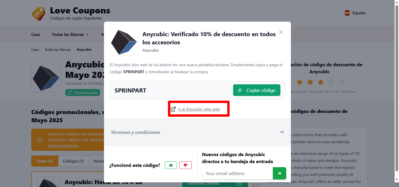 enlace para ir al sitio web de la marca