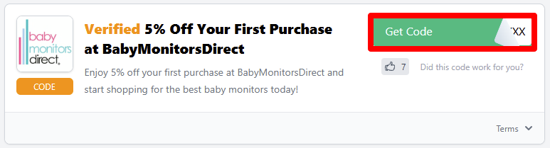 Get your code by clicking on the 'Get Code' tab