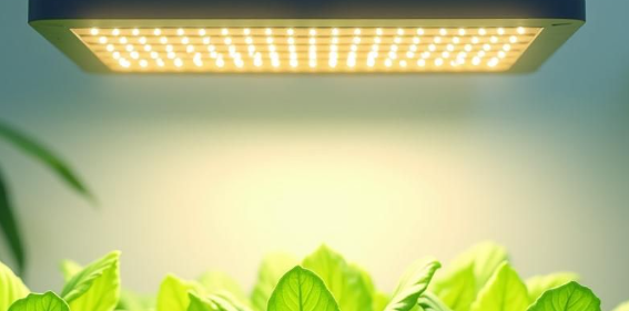 Dr Blooms grow light with growing fresh greens right underneath the light