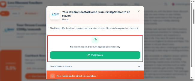 Your Dream Coastal Home From £268p per month at Haven
