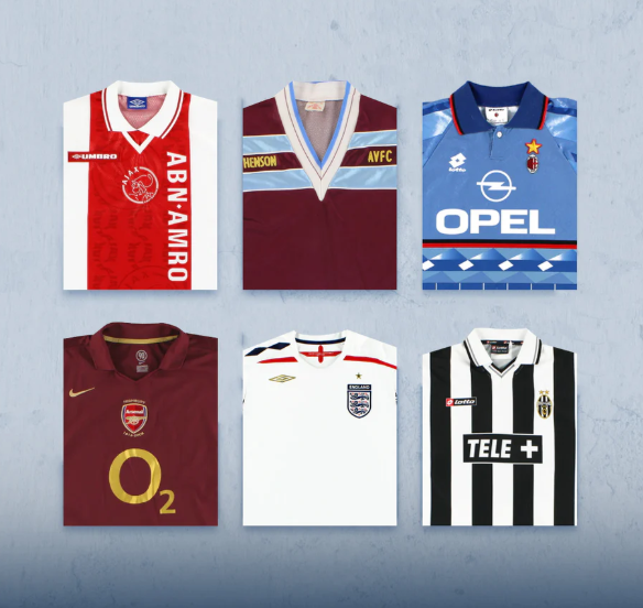 Father's Day gift ideas: Six football shirts folded and laid out together