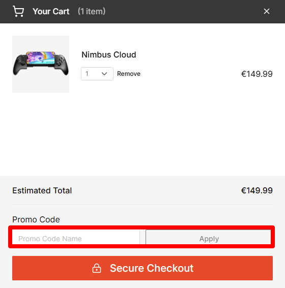 Paste your code in the red box to apply your discount