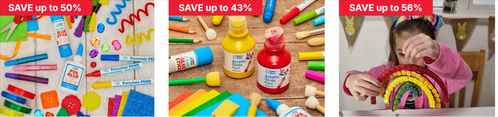 the baker ross sale on several items on specicifc select criteria