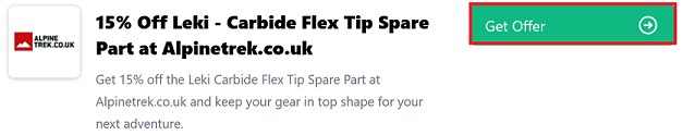 image showing where you should click to gain access to a Alpinetrek.co.uk discount