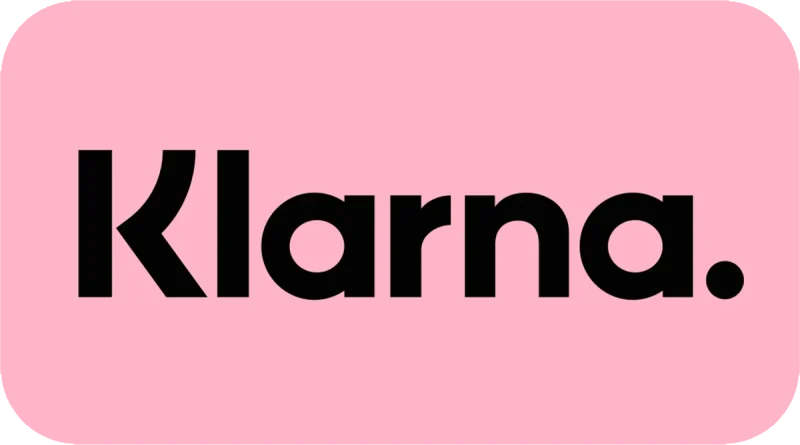 Der Klarna-Schriftzug in schwarzer Schrift auf pinkem Hintergrund