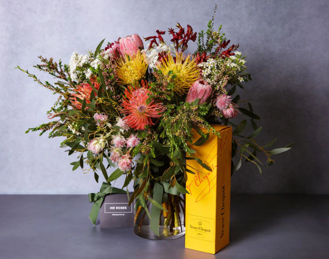 Gift ideas for Father's Day: Natives & Champagne from Mr Roses
