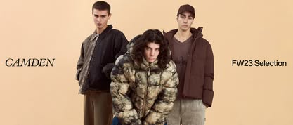 abbigliamento Camden indossato da tre ragazzi, tutto da poter comprare a basso prezzo con i codici sconto Camden