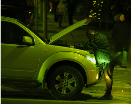 A man waiting for assistance, as the cover providers are available at anytime