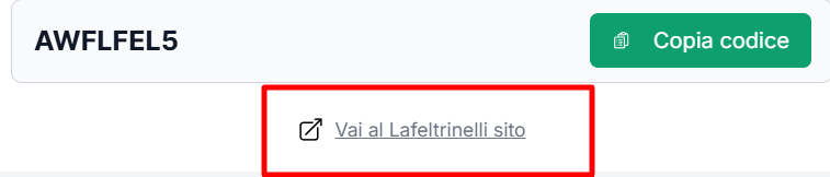 collegamento diretto al sito ufficiale Lafeltrinelli dove inserire un codice sconto Lafeltrinelli