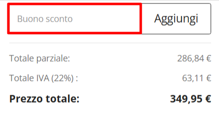 carrello del sito ufficiale Incomedia dove poter risparmiare con un codice sconto Incomedia