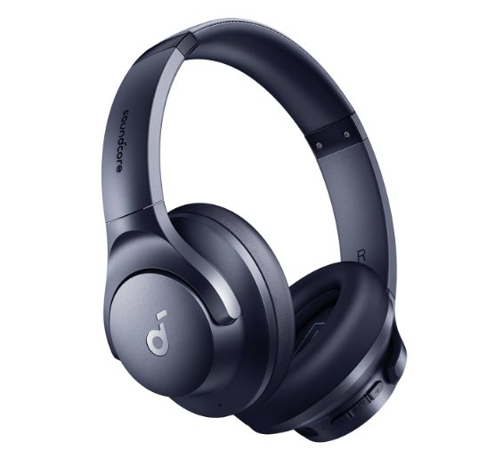 Best noise-canceling headphones: Navy soundcore Q20i noise canceling headphones