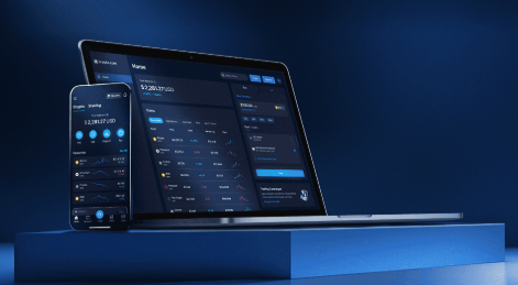 Crypto.com app on mobile devise and online services