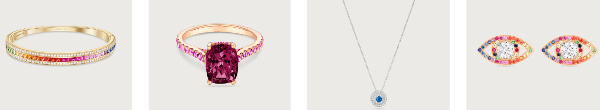 A collage of ALICE VAN CAL's bracelet, necklace, ring, and halo
