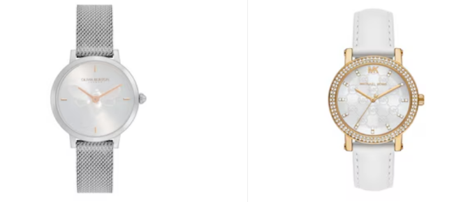 two of the Ernest Jones's sleek watch designs