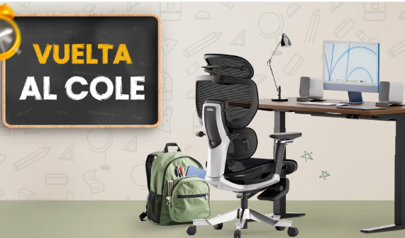 imagen de la web de FlexiSpot de rebajas de temporada de la vuelta al cole
