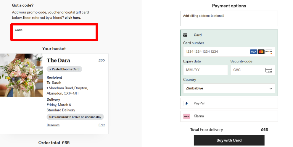 Paste your code in the red box to get your discount