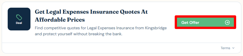 Click in the red box to get your Kingsbridge offer