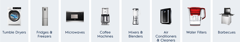 image showing some Electrolux items