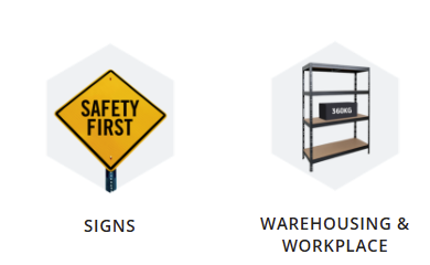 Shop for GTSE signs and warehouse storage shelves