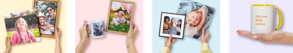 Some fo the products that you can personalise with your favourite memories