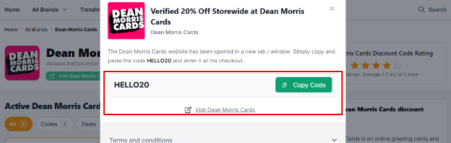 verified discount offer off your celebration card with Dean Morris Cards