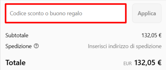 carrello del sito ufficiale Global Net Shop dove inserire un codice sconto Global Net Shop e risparmiare