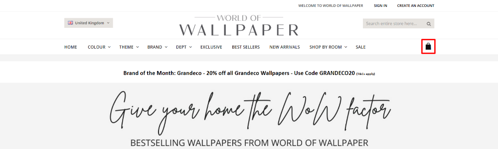 The World of Wallpaper shopping page