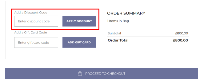 House Of Watches summary of the checkout page with a code image