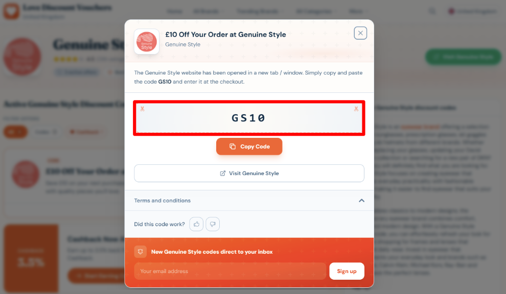 Copy your voucher code and start shopping