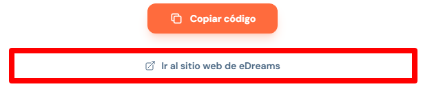 enlace al sitio web de eDreams de Love Coupons