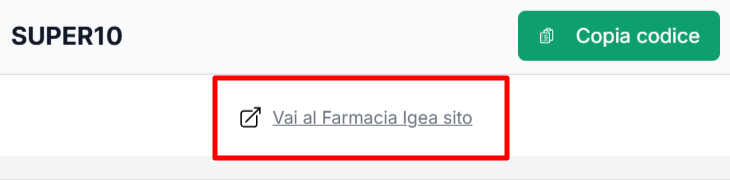 link di collegamento al sito ufficiale Farmacia Igea dove poter fare shopping ed utilizzare un codice sconto Farmacia Igea