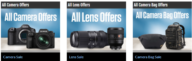 Clifton Cameras offers on a white background