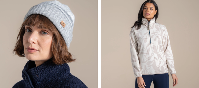 two models wering gifts under a budget from CRAGHOPPERS website