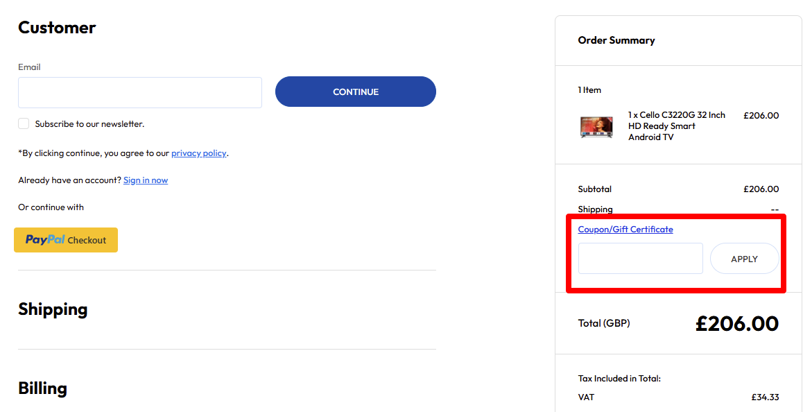 Paste your code and click 'Apply' to redeem it