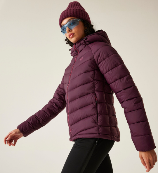 Women’s winter coats and jackets: A model in the Dare 2b - Women's Torrek Mountain Baffled Jacket