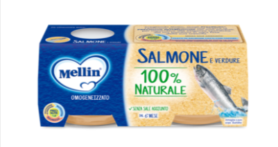 salmone e verdure per neonati da comprare online con un codice sconto My Mellin Shop