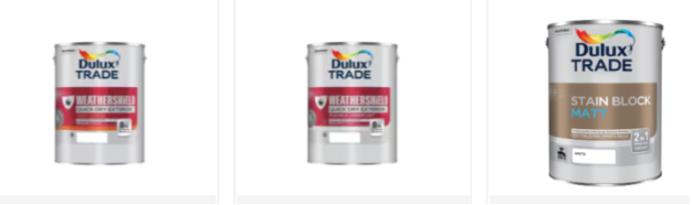 Dulux Decorator Centre items are displayed