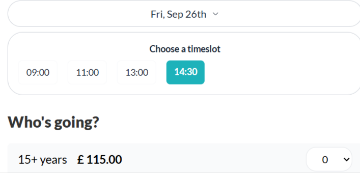 The Attractiontix tour page