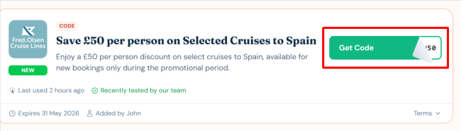 discount voucher for individuals on Italy cruises