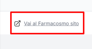 collegamento diretto alla piattaforma ufficiale Farmacosmo dove poter comprare farmaci e altro con i codici sconto Farmacosmo