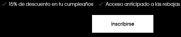 espacio para suscribirse a calvin klein y obtener descuentos calvin klein