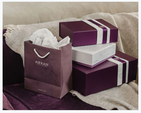 Wrap your loved ones gift with any of the wraps offered by ARRAN