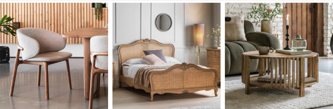 the Arighi Bianchi's exclusive designs: bed, classic chair and dining set