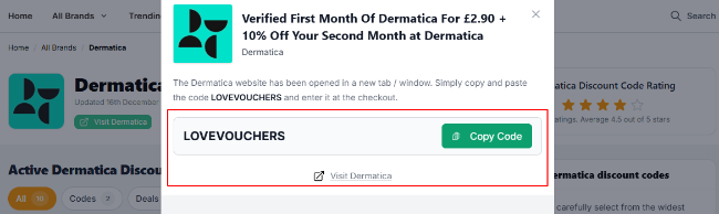 verified Dermatica discount offer from Love Discount Vouchers