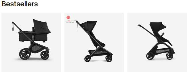 Bugaboo best-selling products by parents in the United Kingdom