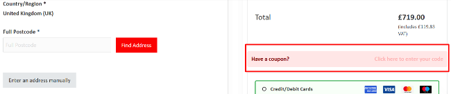 A box where you can add your Appliance Superstore promo code to redeem it