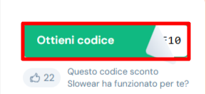 codice sconto Slowear da poter prelevare ed inserire nella fase finale del pagamento