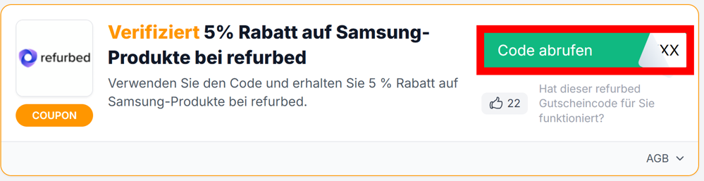 Angaben zu einem Gutschein von refurbed auf Love Coupons